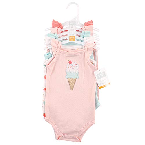 Hudson Baby Unisex Baby Cotton Sleeveless Bodysuits, Ice Cream, 9-12 Months from Hudson Baby