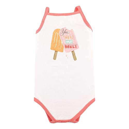Hudson Baby Unisex Baby Cotton Sleeveless Bodysuits, Ice Cream, 9-12 Months from Hudson Baby