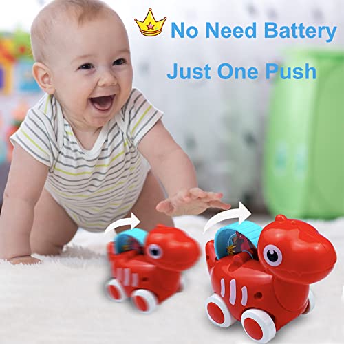 Dinosaur Car Toys for 1 Year Old Boy,4 Vehicle Toy Cars Set with Play Mat and Storage Bag,Baby Toys 12-18 Months,Early Educational Infant Toys 1 2 3 Year Old,1st Birthday Gifts for Toddlers Age 1-2 by SKABENLAM
