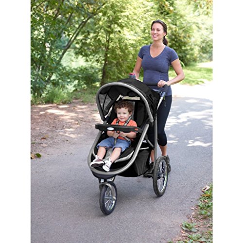 Graco FastAction Fold Jogger Travel System | Includes the FastAction Fold Jogging Stroller and SnugRide 35 Infant Car Seat, Gotham from Graco