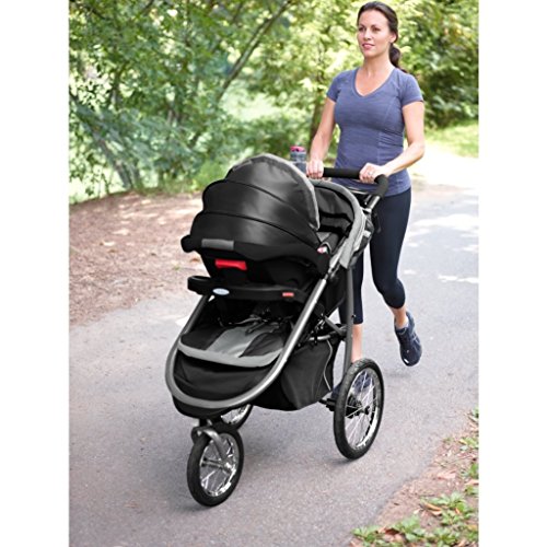 Graco FastAction Fold Jogger Travel System | Includes the FastAction Fold Jogging Stroller and SnugRide 35 Infant Car Seat, Gotham from Graco