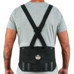 Ergodyne ProFlex 1600 Back Support Brace, 9" Extended Support, High Cut Front For Mobility,Black,2X-Large from Ergodyne