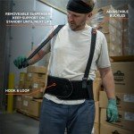 Ergodyne ProFlex 1600 Back Support Brace, 9" Extended Support, High Cut Front For Mobility,Black,2X-Large from Ergodyne