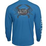 Salt Life Chesapeake Life Long Sleeve Classic Fit Shirt, Atlantic Blue, Large by Salt Life
