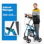OasisSpace Up Rollator with Armrestï¼Tall Walker with Padded Armrest and Seat, Large Under-seat Basket for Seniors by OasisSpace