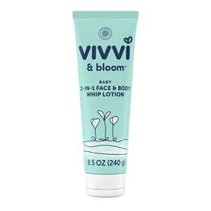VIVVI & BLOOM Gentle 2-in-1 Baby Face & Body Whip Lotion, Hydrates Developing Skin to Help Prevent Dryness, 48-Hour Hydration, Formulated Without Parabens & Dyes, Hypoallergenic, 8.5 oz by Johnson & Johnson