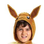 Eevee Pokemon Kids Costume, Official Pokemon Hooded Jumpsuit with Ears, Classic Size Extra Large (14-16) by Disguise