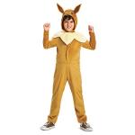 Eevee Pokemon Kids Costume, Official Pokemon Hooded Jumpsuit with Ears, Classic Size Extra Large (14-16) by Disguise