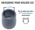 Top Glides Steel-Reinforced Walker Glide Tips (Gray, 1 1/8") by Top Glides