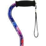 NOVA Designer Walking Cane with Offset Handle, Lightweight Adjustable Walking Stick with Carrying Strap, âMaui Flowersâ Design from NOVA Medical Products