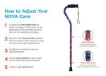NOVA Designer Walking Cane with Offset Handle, Lightweight Adjustable Walking Stick with Carrying Strap, âMaui Flowersâ Design from NOVA Medical Products