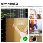 EUDEMON 3 Pack Child Safety Locks, Childproof Strap Locks for Drawers, Fridges, Toilets, Cupboards, Ovens, Cabinets, Multi Use Baby Cabinet Latches, Easy to Install, No Drilling (Transparent) from Ningbo Eudemon Child Protective Equipment Co., Ltd.