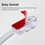 EUDEMON 3 Pack Child Safety Locks, Childproof Strap Locks for Drawers, Fridges, Toilets, Cupboards, Ovens, Cabinets, Multi Use Baby Cabinet Latches, Easy to Install, No Drilling (Transparent) from Ningbo Eudemon Child Protective Equipment Co., Ltd.