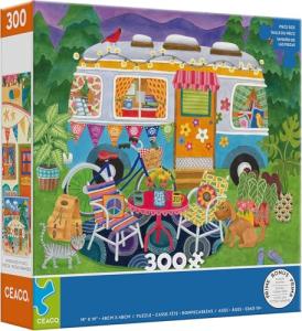 Ceaco - Happy Camper - Mountain Camper - Oversized 300 Piece Jigsaw Puzzle from Ceaco