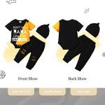 Baby Boy Clothes 0-3 Months Newborn Baby Boy Outfits Bodysuit Pants Set Infant Baby Boy's Clothing Baby Clothes Boy by 