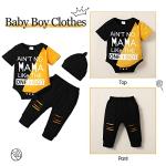 Baby Boy Clothes 0-3 Months Newborn Baby Boy Outfits Bodysuit Pants Set Infant Baby Boy's Clothing Baby Clothes Boy by 