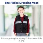 Fun and Function â Police Dressing Vest for Kids â Fun Costume Dress Up Vest For Kids with Fine Motor & Sensory Issues â Black â One Size from Fun and Function