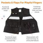 Fun and Function â Police Dressing Vest for Kids â Fun Costume Dress Up Vest For Kids with Fine Motor & Sensory Issues â Black â One Size from Fun and Function