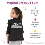 Fun and Function â Police Dressing Vest for Kids â Fun Costume Dress Up Vest For Kids with Fine Motor & Sensory Issues â Black â One Size from Fun and Function