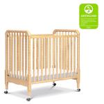 DaVinci Jenny Lind 3-in-1 Convertible Mini Crib in Natural, Removable Wheels, Greenguard Gold Certified from DaVinci