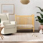 DaVinci Jenny Lind 3-in-1 Convertible Mini Crib in Natural, Removable Wheels, Greenguard Gold Certified from DaVinci