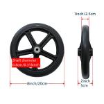 EMOT 8 Inch by 1 Inch, Wheel Replacement for Wheelchairs, Black (2) from QIANXIN