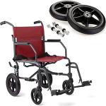 EMOT 8 Inch by 1 Inch, Wheel Replacement for Wheelchairs, Black (2) from QIANXIN