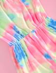 Toddler Girls Summer Clothes Tie-dye Romper Bodysuits Jumpsuit One-Piece Kid Summer Outfit Set(8Y) from 