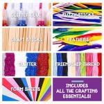 Horizon Group USA 1000+ Pieces Ultimate Box Of Crafts,Homeschool Preschool DIY Craft Kit Set For Kids & Toddlers.Includes Foam Sheets,Stickers,Feathers,Pipe Cleaners,Wood Sticks,Gemstones,Beads & More from Horizon Group USA