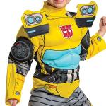 Disguise Bumblebee Costume, Toddlers Muscle Transformer Costumes for Boys, Padded Character Jumpsuit, Toddler Size Medium (3T-4T) Yellow (104909M) from Disguise