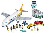 LEGO City Passenger Airplane 60262, with Radar Tower, Airport Truck with a Car Elevator, Red Convertible, 4 Passenger and 4 Airport Staff Minifigures, plus a Baby Figure (669 Pieces) by LEGO