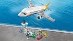 LEGO City Passenger Airplane 60262, with Radar Tower, Airport Truck with a Car Elevator, Red Convertible, 4 Passenger and 4 Airport Staff Minifigures, plus a Baby Figure (669 Pieces) by LEGO
