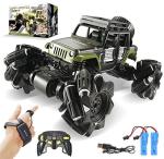 Remote Control Car, 1:16 Metal Drift RC Cars 360Â° Rotating 4WD 2.4Ghz Gesture Sensor Control Monster Truck for Kids All Terrains Crawler RC Vehicle Rechargeable Batteries for Boys Kids from None branded