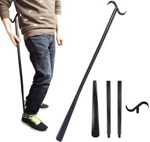 Generic 33.5 inch Long Handle Dressing Stick with Shoe Horn and Sock Removal Tool - Multifunction Dressing Aids Tool for Limited Mobility from gowell