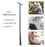 Generic 33.5 inch Long Handle Dressing Stick with Shoe Horn and Sock Removal Tool - Multifunction Dressing Aids Tool for Limited Mobility from gowell