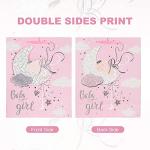 Baby Girl Gift Bags for Baby Showers 12.5" Medium with Tissue Papers 2-Pack (Pink) from 