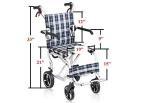 Wheelchair Transport Aluminum 19" Folding W/Swingaway Legrest and Carrying Bag (only 18 lbs) by Healthline from Healthline Trading