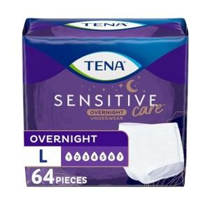 Tena Intimates Incontinence Overnight Underwear for Women, Size Small / Medium, 64 ct by Johnson & Johnson
