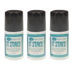 Ames Walker AW It Stays! Body Adhesive (3 Bottles) 2 oz. Roll on Body Glue Wig Bra Hosiery (Clothing) Glue from Ames Walker