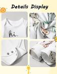 WIQI Newborn Boy Clothes White Letter Print Romper Baby Boy Summer Clothes Animal Pants Hat 3pcs Set by 