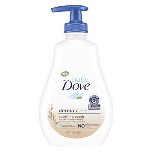 Baby Dove Soothing Wash To Soothe Delicate Baby Skin Eczema Care Washes Away Bacteria, No Artificial Perfume or Color, Paraben Free, Phthalate Free 13 oz from Unilever