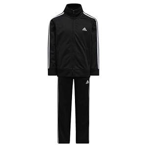 adidas Baby Boys Li'l Tricot Jacket & Pant Clothing Set, Black, 18M by adidas
