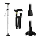 Humobi Foldable Walking Cane for Men & Women - Collapsible Walking Stick with 5 Height Settings - Incl. Extra Wide Pivoting Tip for Stability by Humobi
