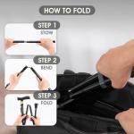 Humobi Foldable Walking Cane for Men & Women - Collapsible Walking Stick with 5 Height Settings - Incl. Extra Wide Pivoting Tip for Stability by Humobi