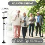 Humobi Foldable Walking Cane for Men & Women - Collapsible Walking Stick with 5 Height Settings - Incl. Extra Wide Pivoting Tip for Stability by Humobi