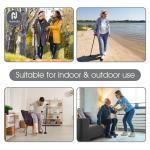 Humobi Foldable Walking Cane for Men & Women - Collapsible Walking Stick with 5 Height Settings - Incl. Extra Wide Pivoting Tip for Stability by Humobi