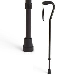 Medline Offset Handle Cane, Black by Medline