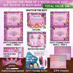 Premium Potty Training Watch & Charts - Pay the Price of a Watch But Receive So Much More - Only Watch with Multiple Alarms (16) to Fit Your Schedule & Easy to Use Smart Timer - Water Resistant (Pink) from Qare