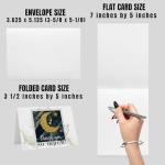 Star Moon Thank You Cards and Envelopes (25 Pack) â Thanking for Baby Shower â Wedding â Graduation â Everyday â Twinkle Cosmic Party Supplies â Blue Gold Folded Set by Paper Clever Party