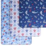 GROW WILD Crib Sheets for Boys or Girls | 3 Pack Soft Jersey Cotton Fitted Crib Sheets Neutral | White Blue Baby Crib Sheets for Girl, Crib Mattress Sheet or Toddler Bed Sheets | Ocean Whale Narwhal from Grow Wild